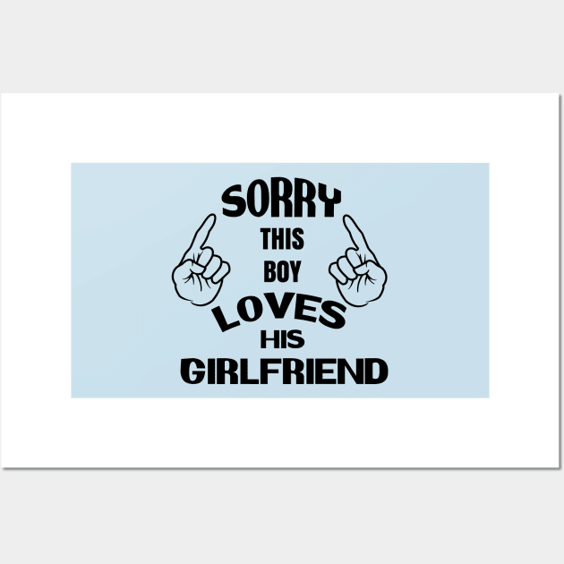 This boy loves his girlfriend love jealous women man wife couple heart Wall Art by thedoomseed
